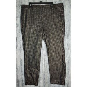 Lane Bryant Lurex Slim Ankle 4-Season Pant Size 20 Sparkle Plus size Houndstooth